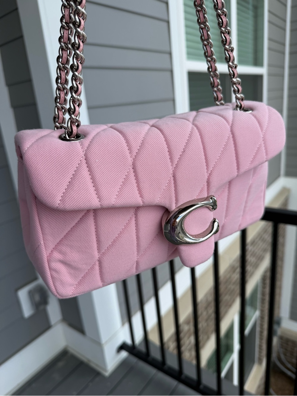 Coach Pink Quilted Shoulder Bag Tabby 26 - Picture 3 of 10